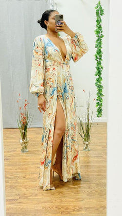 Flora printed dress