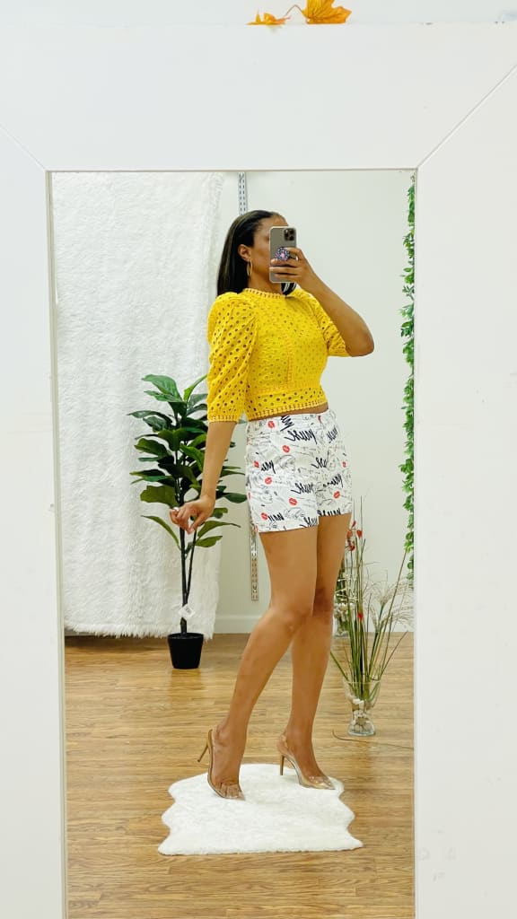 Sam fashion top - Yellow / L