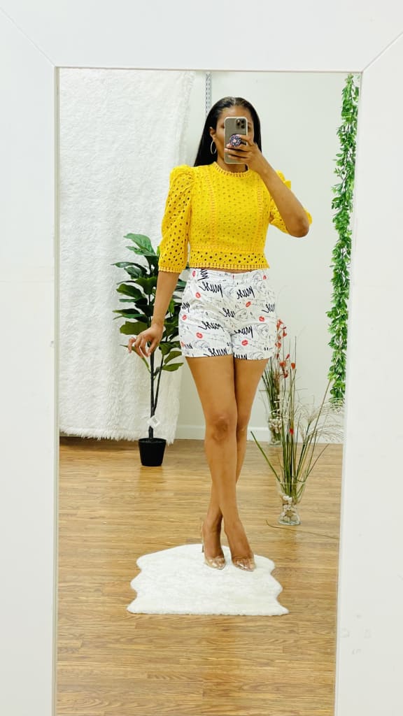Sam fashion top - Yellow / L
