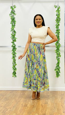 Venice printed maxi skirt