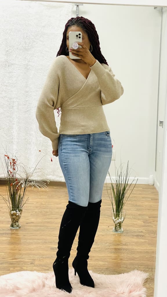 Wendy wrap sweater top